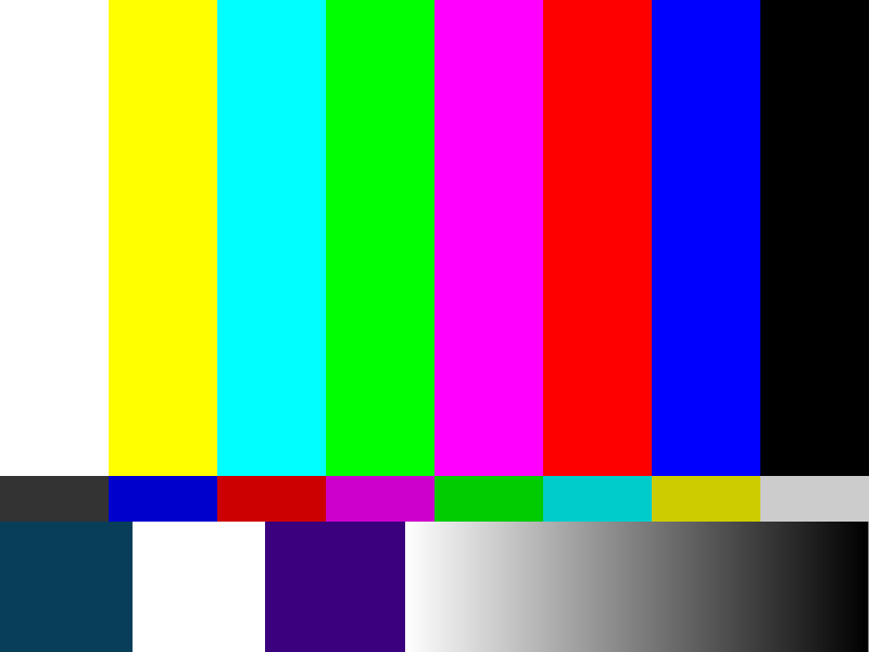 [Color Bars Test Pattern]