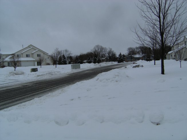 [...Slushy snow to the right of me.]